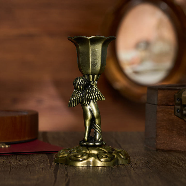 SolaceBeads Cherub Prayer Candle Holder Statue: Sacred Glow for Altar Devotion - image 3