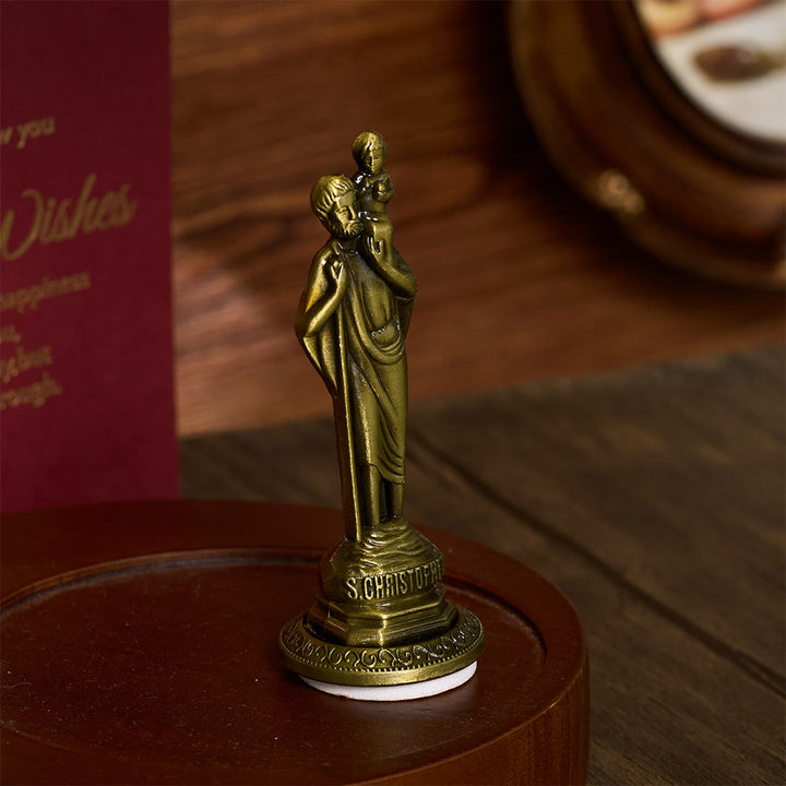 SolaceBeads Saint Christopher Prayer Statue: Sacred Protection for Your Daily Devotion - image 5