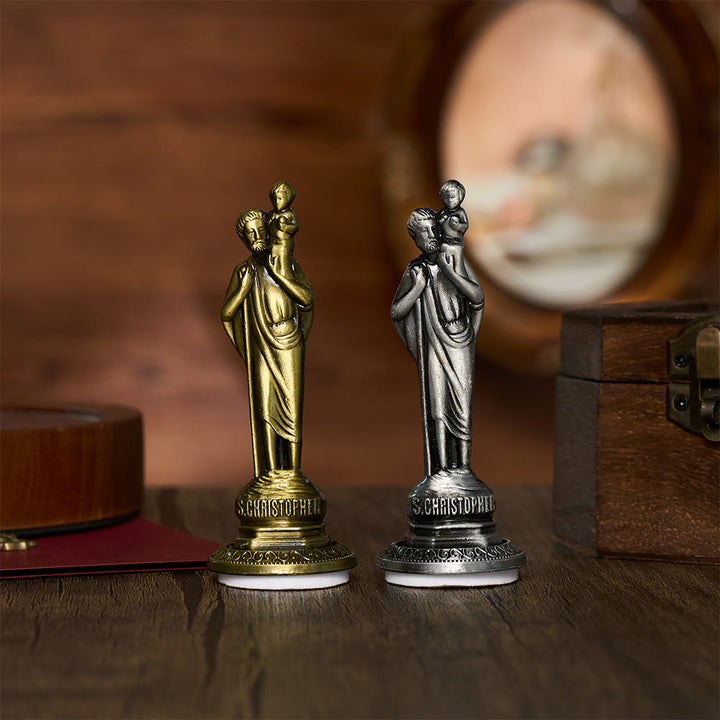 SolaceBeads Saint Christopher Prayer Statue: Sacred Protection for Your Daily Devotion - image 0