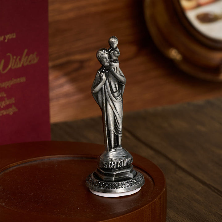 SolaceBeads Saint Christopher Prayer Statue: Sacred Protection for Your Daily Devotion - image 6