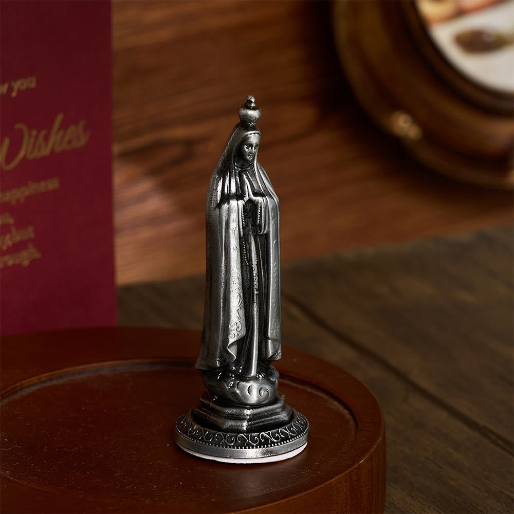 SolaceBeads Our Lady Of Fátima Mini Alloy Prayer Statue: Gentle Intercession &amp; Peaceful Blessings - image 3