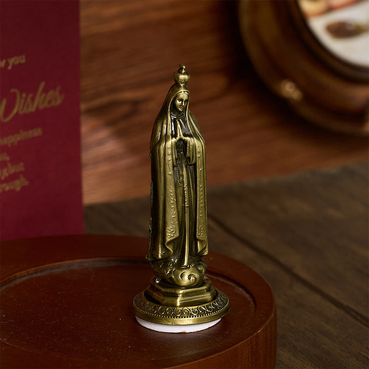 SolaceBeads Our Lady Of Fátima Mini Alloy Prayer Statue: Gentle Intercession &amp; Peaceful Blessings - image 4