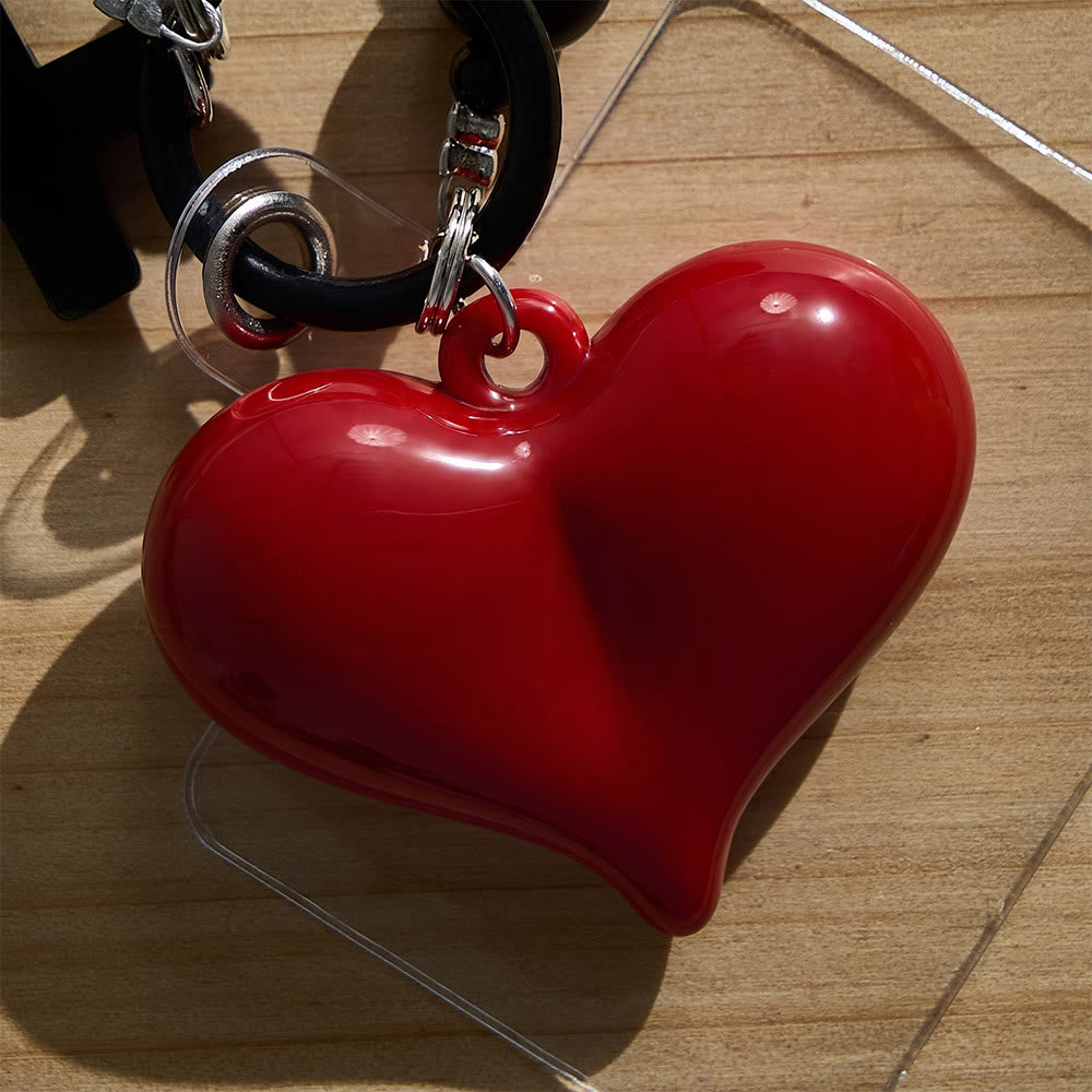 Solacebeads Black Bead &amp; Red Heart Phone Charm With Black Metal Cross: Love And Faith In Daily Life - image 5