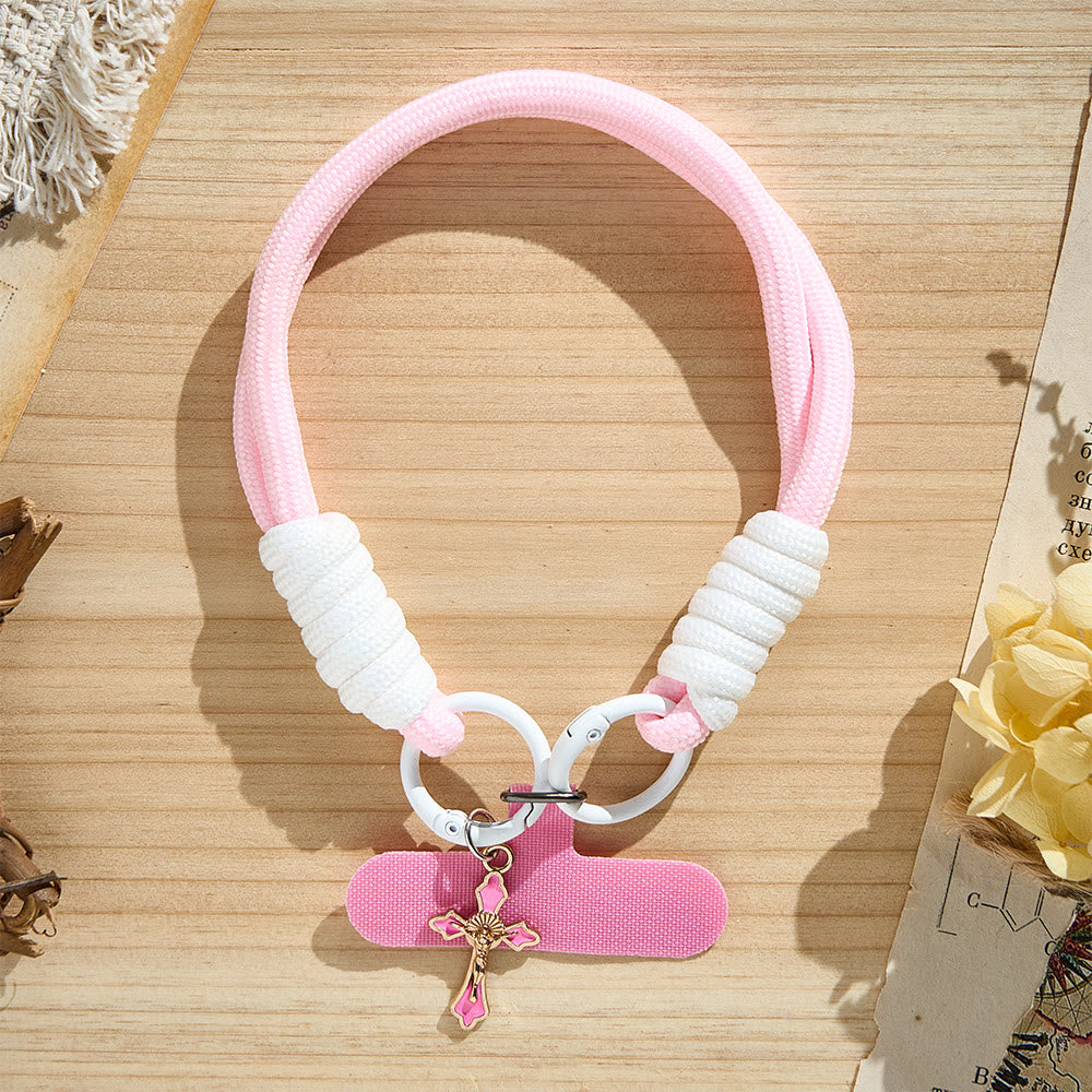 SolaceBeads Paracord Phone Charm: Inspiring Crucifix Pendant Daily Accessory - image 4