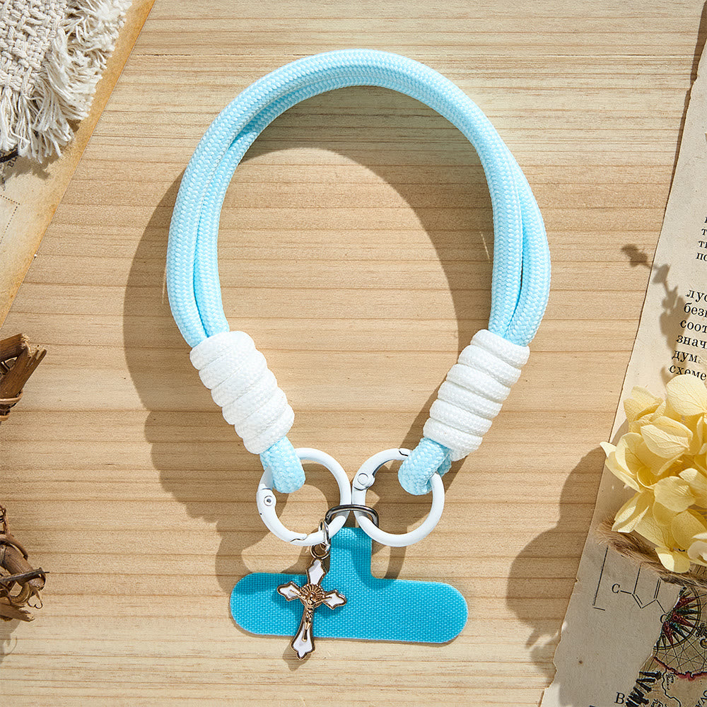 SolaceBeads Paracord Phone Charm: Inspiring Crucifix Pendant Daily Accessory - image 3