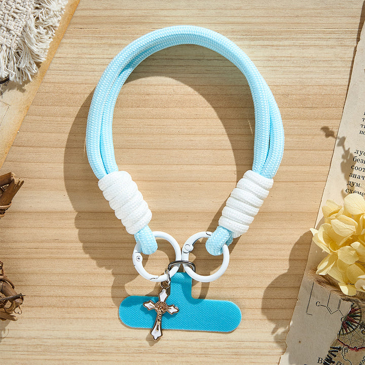 SolaceBeads Paracord Phone Charm: Inspiring Crucifix Pendant Daily Accessory - image 3