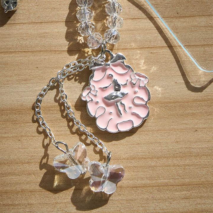 SolaceBeads Beaded Phone Charm: Gentle Design with Rhinestone Cross Pendant - image 5