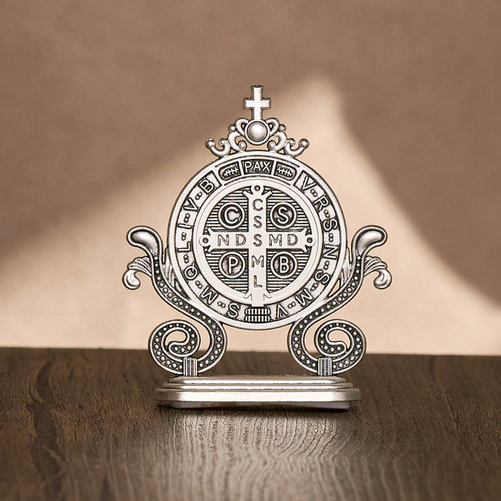 Solacebeads St. Benedict Medal Standing Figurine: Sacred Protection for Home Altar Decor - image 20