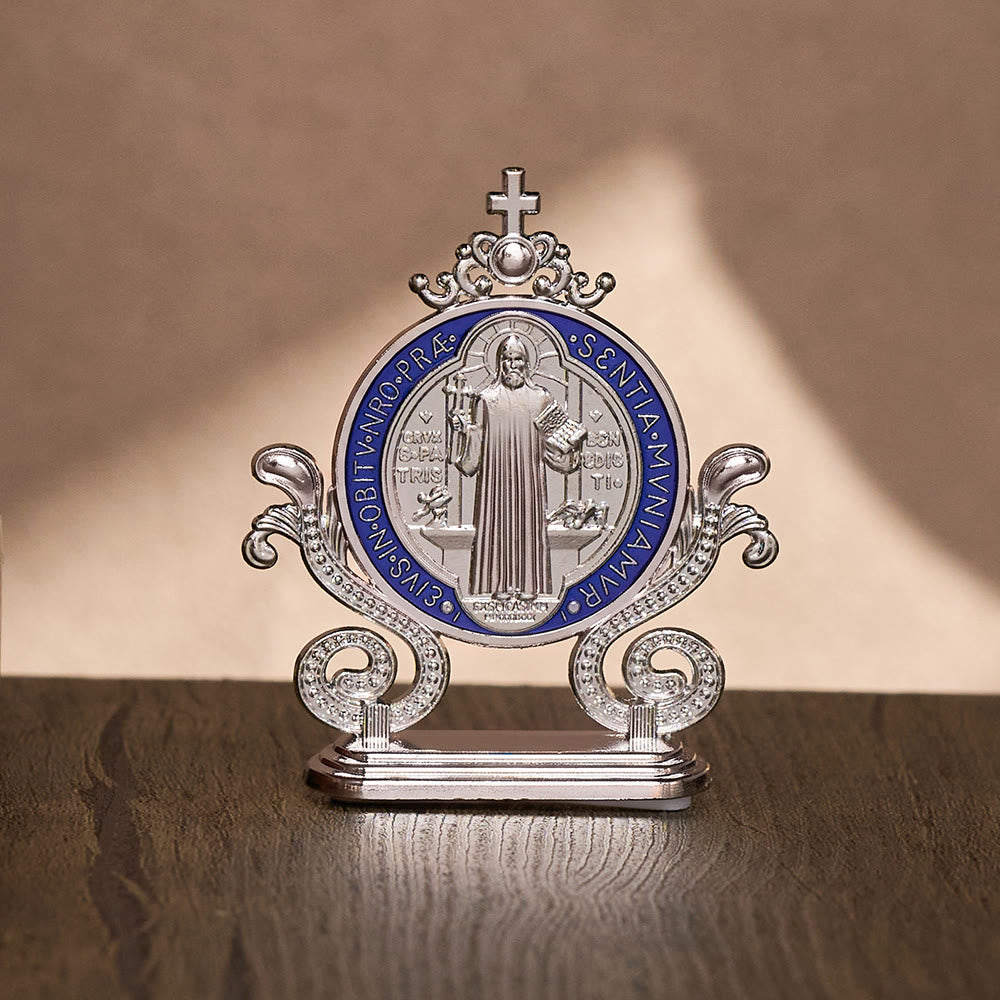 Solacebeads St. Benedict Medal Standing Figurine: Sacred Protection for Home Altar Decor - image 22