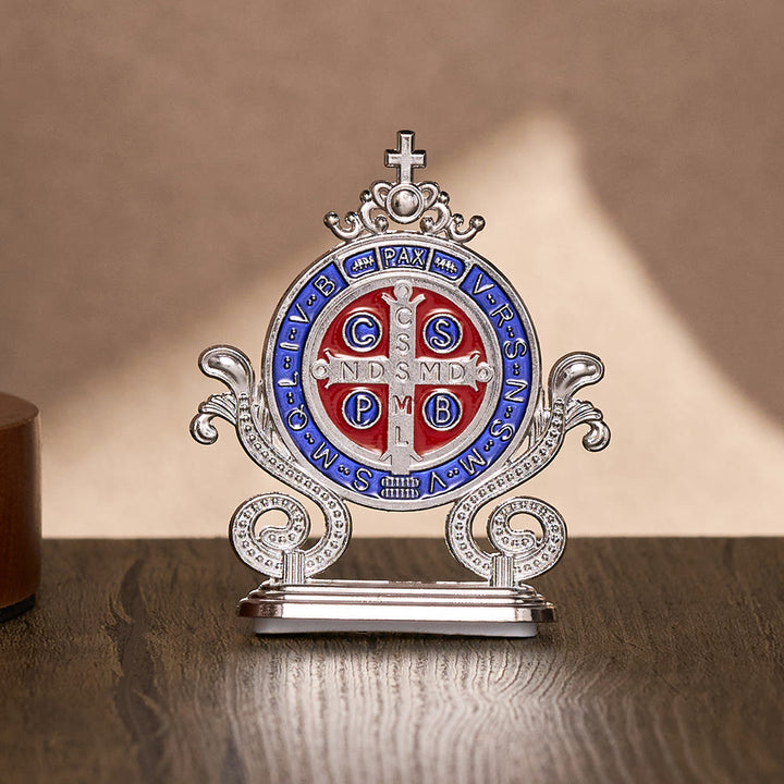 Solacebeads St. Benedict Medal Standing Figurine: Sacred Protection for Home Altar Decor - image 21