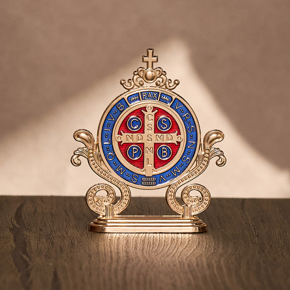 Solacebeads St. Benedict Medal Standing Figurine: Sacred Protection for Home Altar Decor - image 17
