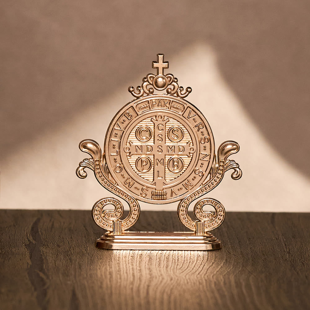 Solacebeads St. Benedict Medal Standing Figurine: Sacred Protection for Home Altar Decor - image 16