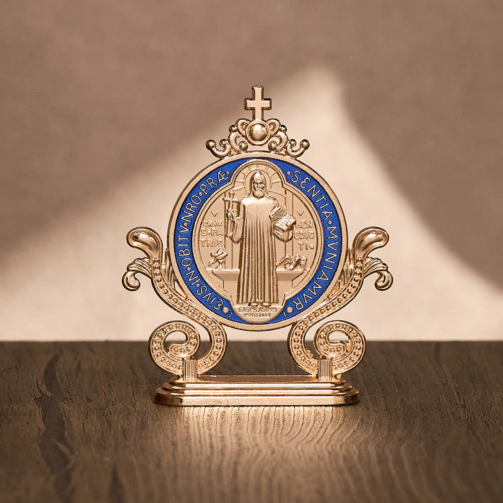 Solacebeads St. Benedict Medal Standing Figurine: Sacred Protection for Home Altar Decor - image 19