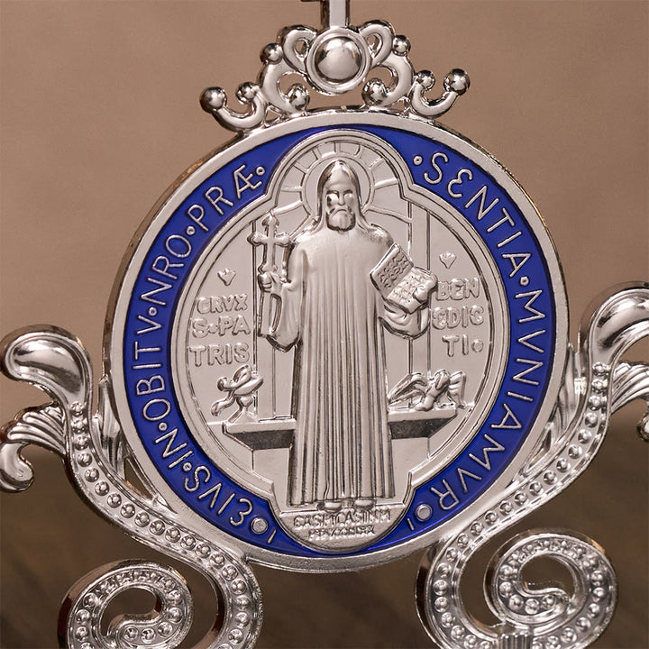 Solacebeads St. Benedict Medal Standing Figurine: Sacred Protection for Home Altar Decor - image 15
