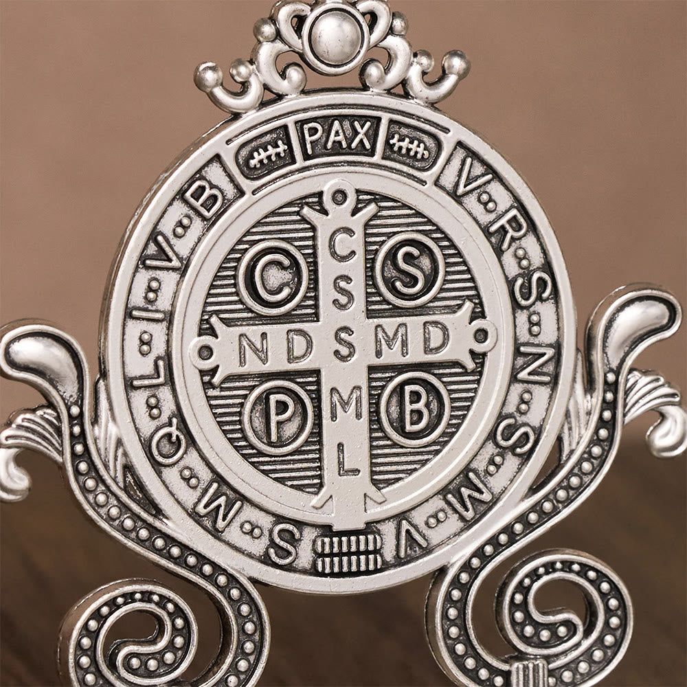Solacebeads St. Benedict Medal Standing Figurine: Sacred Protection for Home Altar Decor - image 12