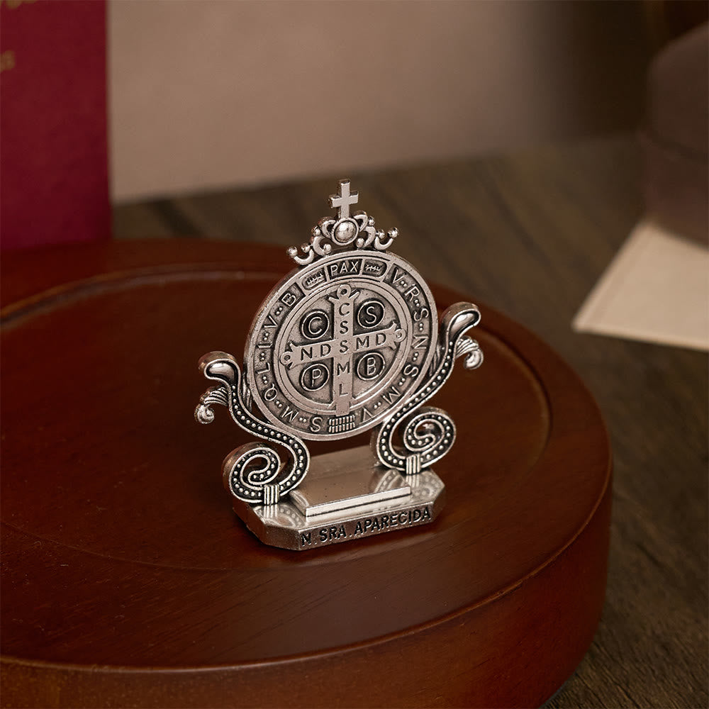Solacebeads St. Benedict Standing Tabletop Statue: Quiet Divine Guardianship - image 3
