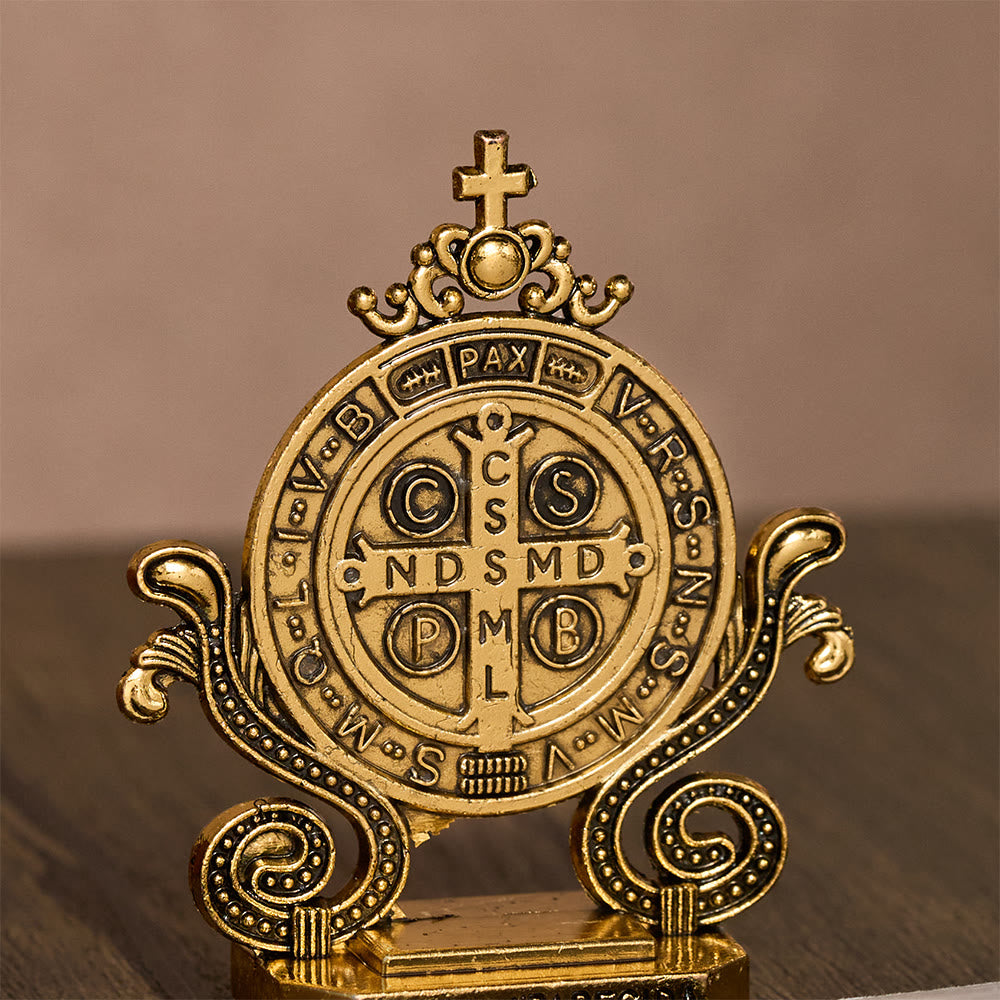 Solacebeads St. Benedict Standing Tabletop Statue: Quiet Divine Guardianship - image 5