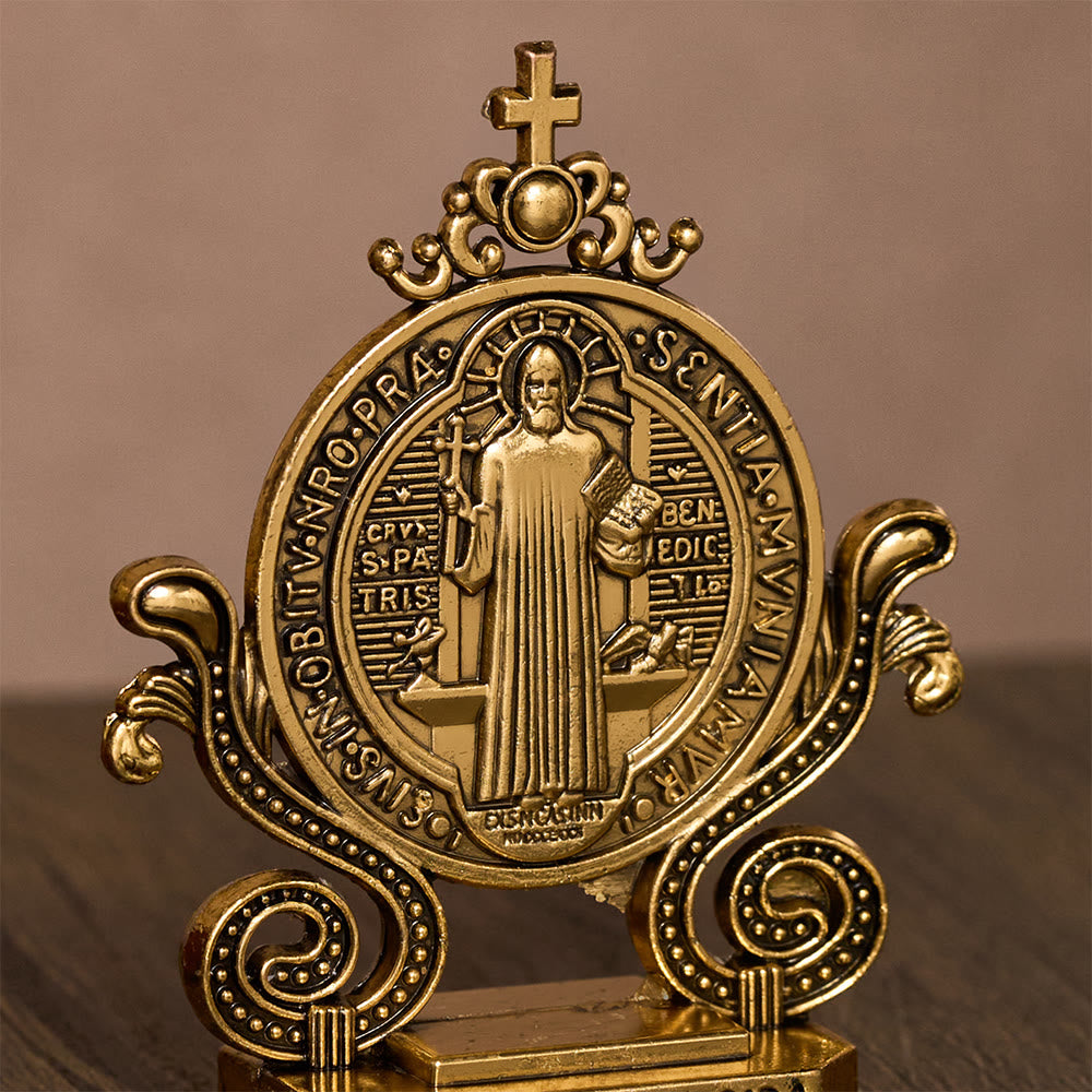 Solacebeads St. Benedict Standing Tabletop Statue: Quiet Divine Guardianship - image 4
