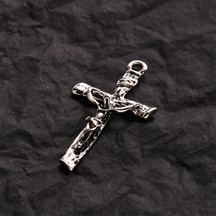 SolaceBeads Rugged Crucifix Pendant: DIY Compatible, Craft Jewelry To Honor God’s Grace - image 1