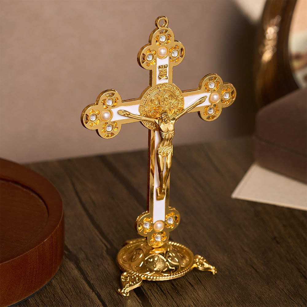 Solacebeads St. Benedict Enamel Standing Assembled Prayer Crucifix: A Sacred Reminder Of Faith - image 15