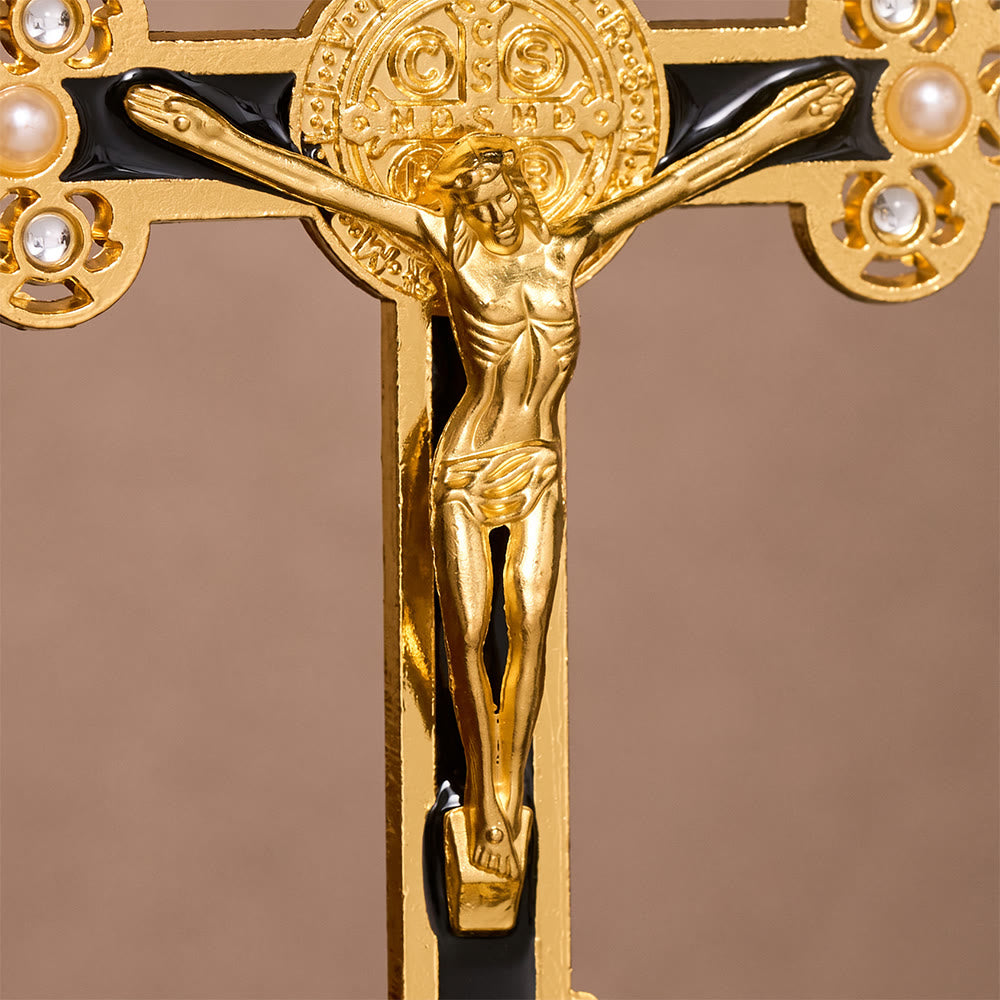 Solacebeads St. Benedict Enamel Standing Assembled Prayer Crucifix: A Sacred Reminder Of Faith - image 8