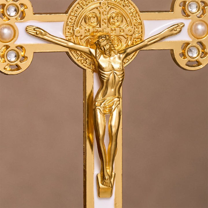 Solacebeads St. Benedict Enamel Standing Assembled Prayer Crucifix: A Sacred Reminder Of Faith - image 9