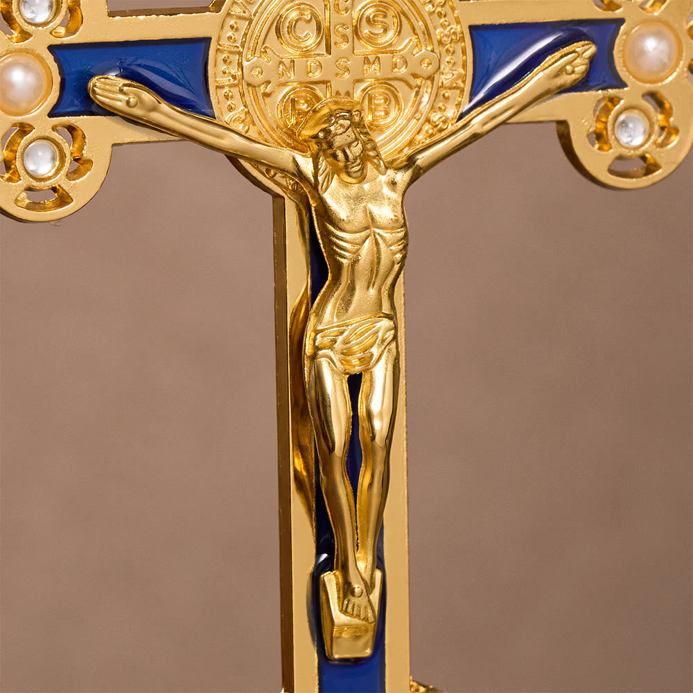Solacebeads St. Benedict Enamel Standing Assembled Prayer Crucifix: A Sacred Reminder Of Faith - image 6