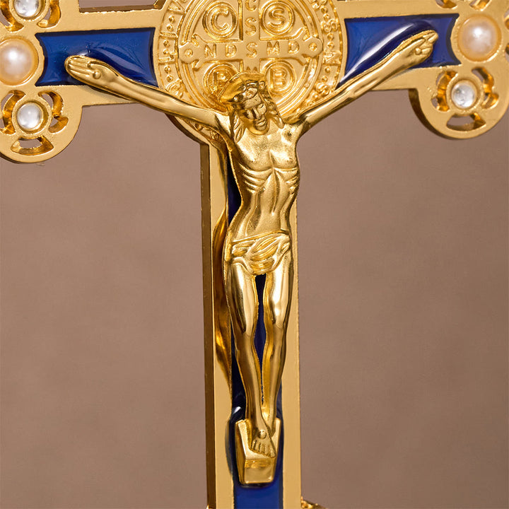 Solacebeads St. Benedict Enamel Standing Assembled Prayer Crucifix: A Sacred Reminder Of Faith - image 6