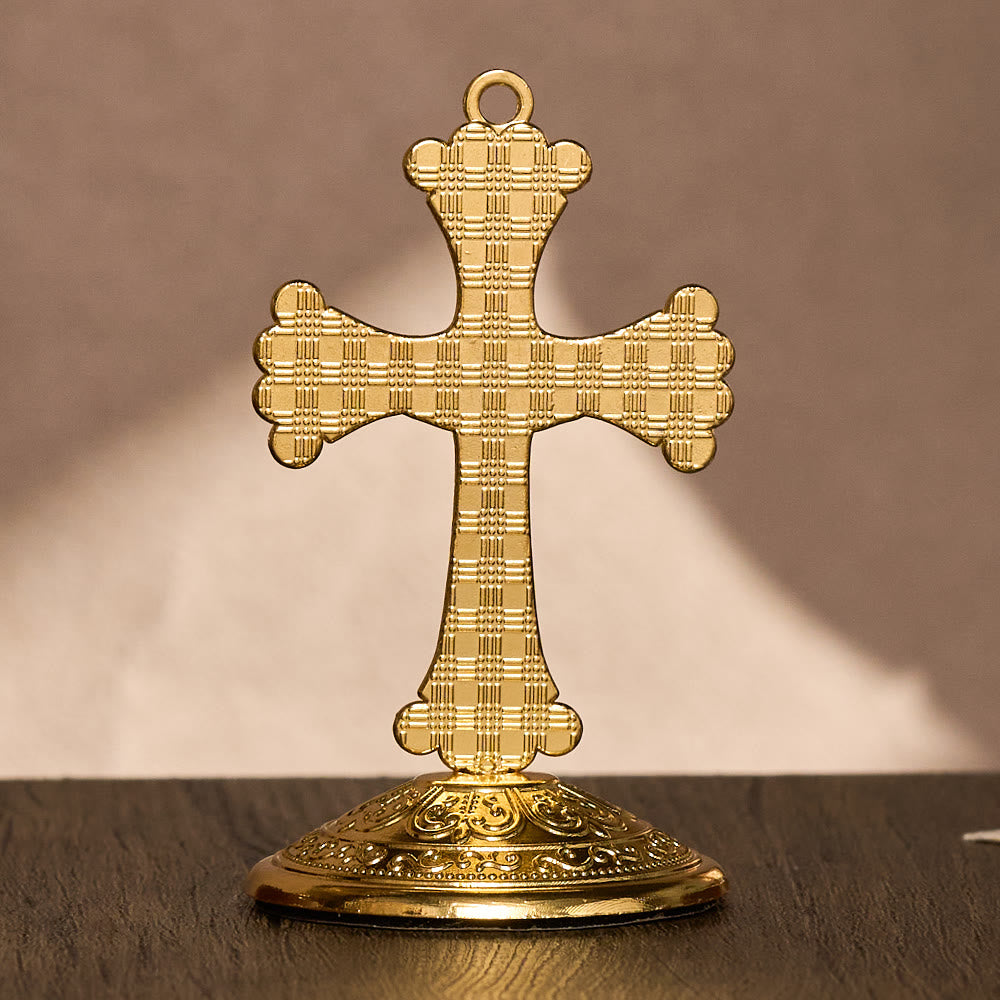 SolaceBeads Crystal Standing Crucifix, Prayer Cross, Fill Your Space With Divine Grace - image 4