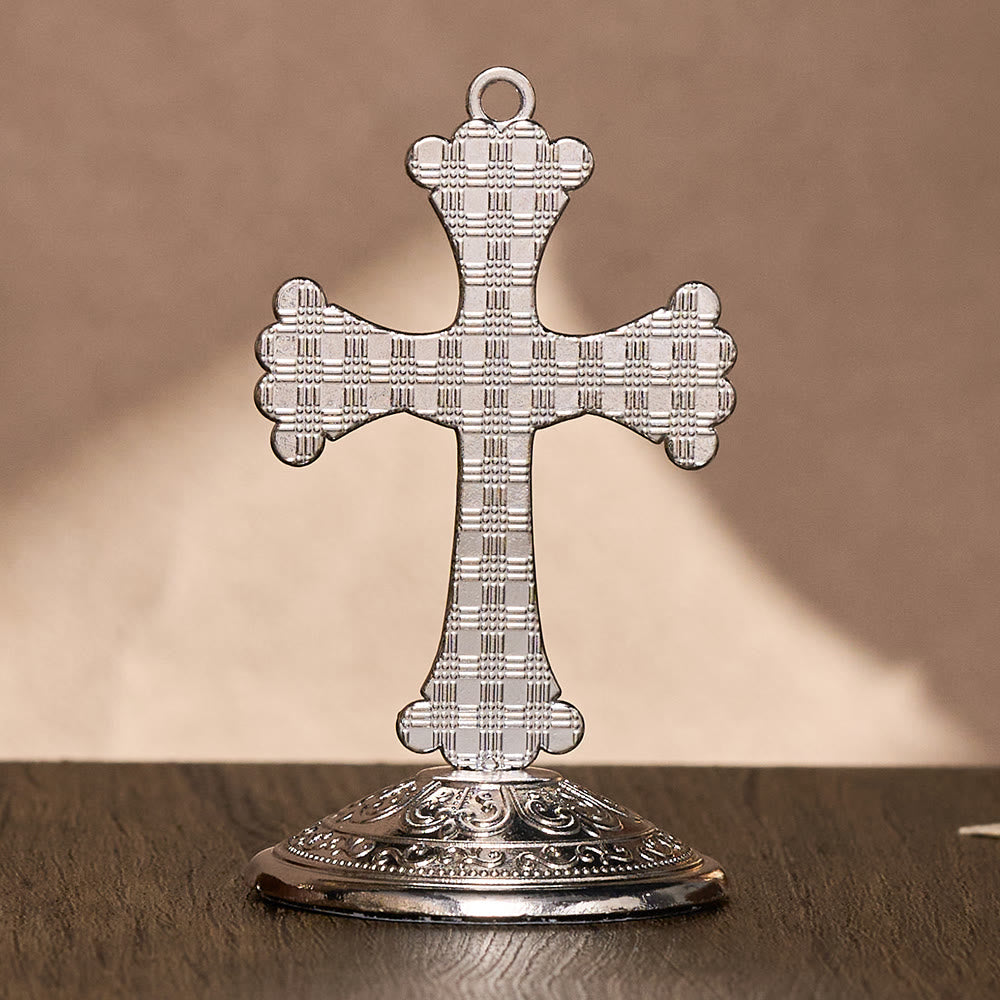 SolaceBeads Crystal Standing Crucifix, Prayer Cross, Fill Your Space With Divine Grace - image 5