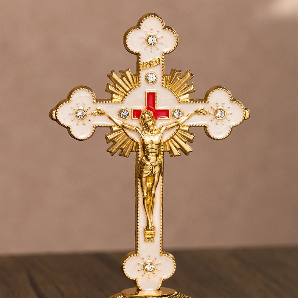 SolaceBeads Enamel Standing Prayer Crucifix, Bring Divine Light To Daily Prayer - image 9