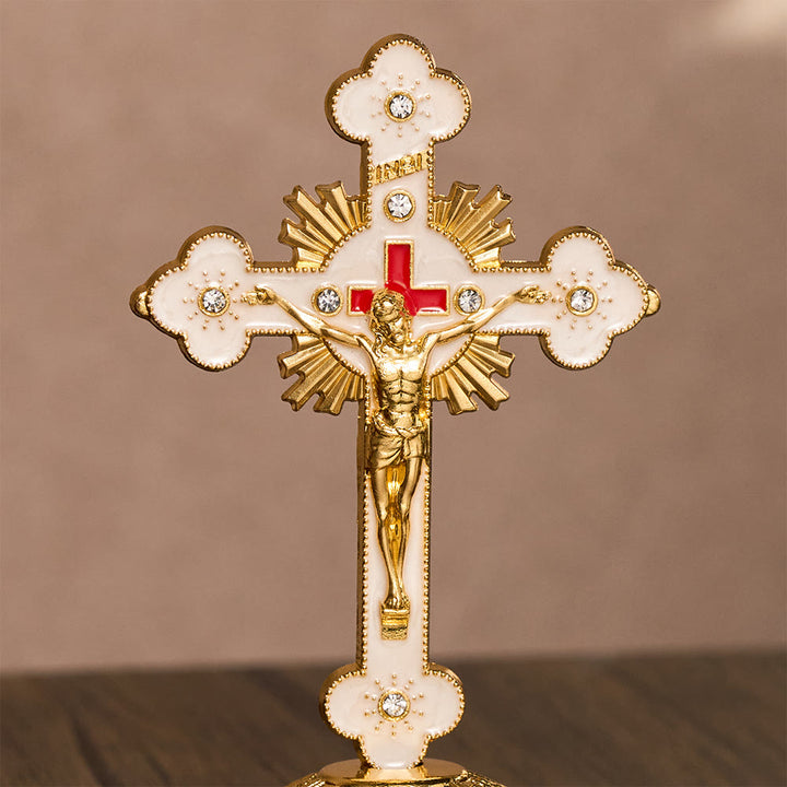 SolaceBeads Enamel Standing Prayer Crucifix, Bring Divine Light To Daily Prayer - image 9