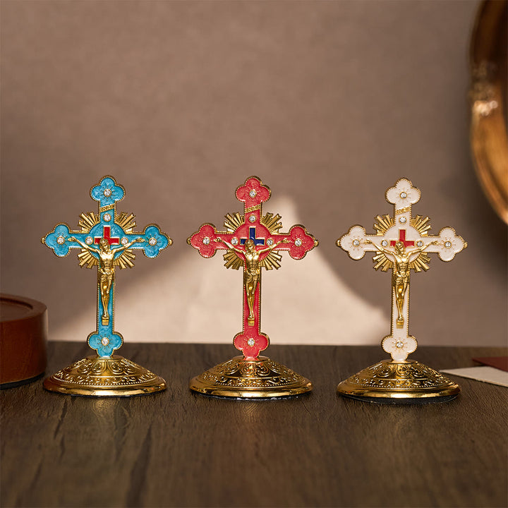 SolaceBeads Enamel Standing Prayer Crucifix, Bring Divine Light To Daily Prayer - image 13