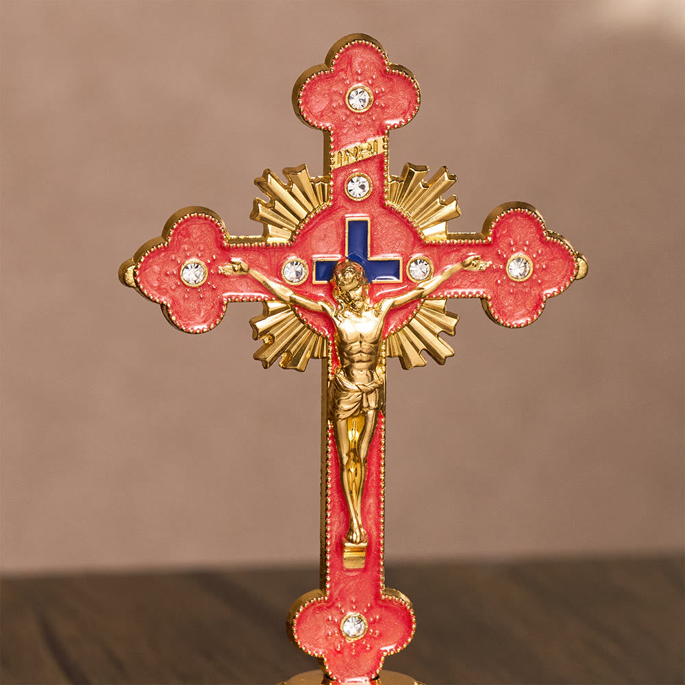 SolaceBeads Enamel Standing Prayer Crucifix, Bring Divine Light To Daily Prayer - image 8