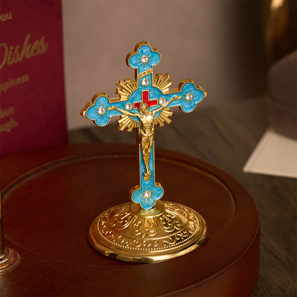 SolaceBeads Enamel Standing Prayer Crucifix, Bring Divine Light To Daily Prayer - image 10