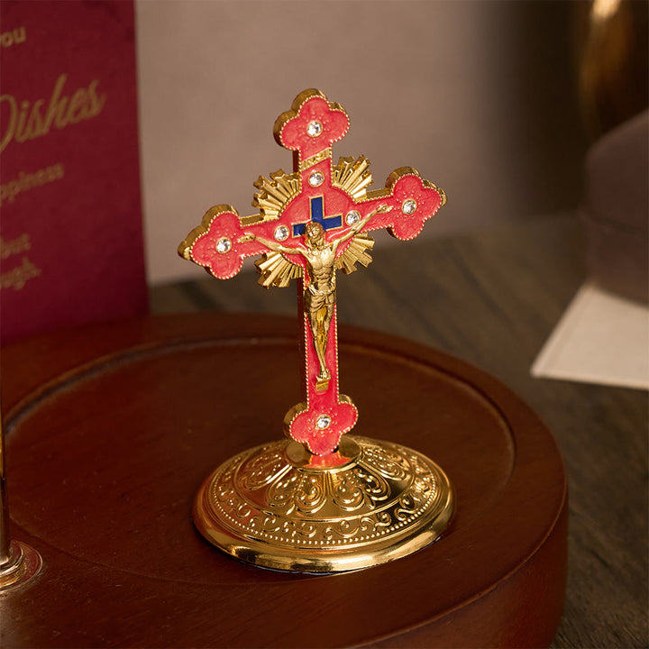 SolaceBeads Enamel Standing Prayer Crucifix, Bring Divine Light To Daily Prayer - image 11