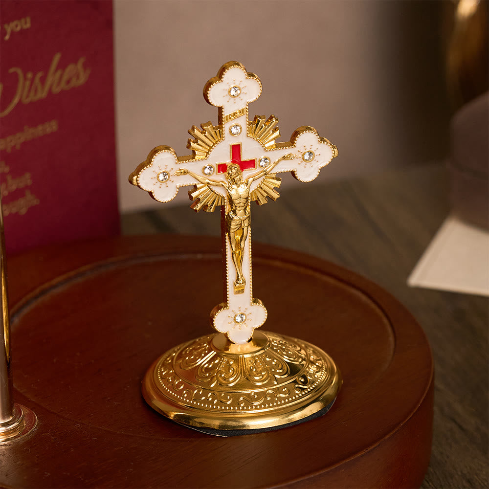 SolaceBeads Enamel Standing Prayer Crucifix, Bring Divine Light To Daily Prayer - image 12