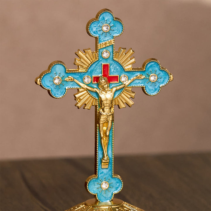 SolaceBeads Enamel Standing Prayer Crucifix, Bring Divine Light To Daily Prayer - image 7