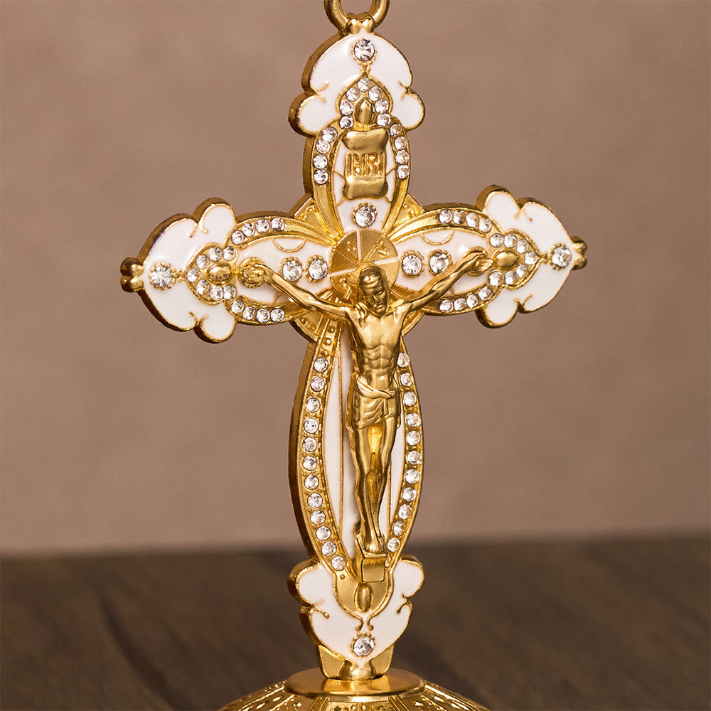 SolaceBeads Enamel Standing Prayer Crucifix, Strengthen Faith During Daily Prayers - image 6