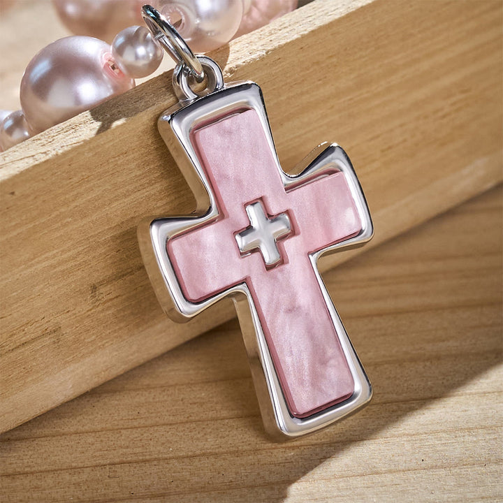 SolaceBeads Pink Floral Phone Charm: Soft Light For Gentle Daily Prayer - image 3