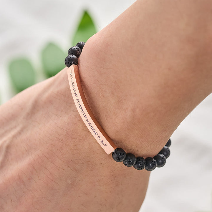 SolaceBeads Faith Lava Stone Bracelet: Sacred Strength for Your Daily Devotion - image 1