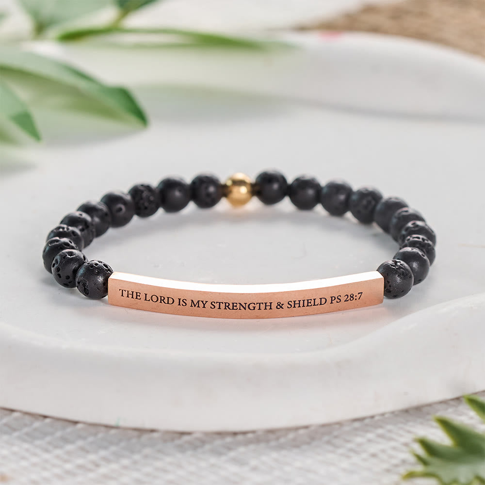 SolaceBeads Faith Lava Stone Bracelet: Sacred Strength for Your Daily Devotion - LavaStone - image 0