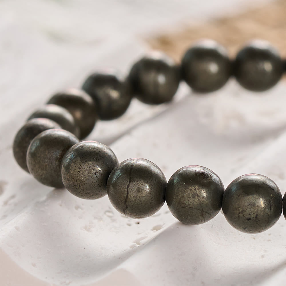 Solacebeads Pyrite Bracelet With Archangel Medal: Fearless In Spiritual Fortitude Amid Challenges - image 2