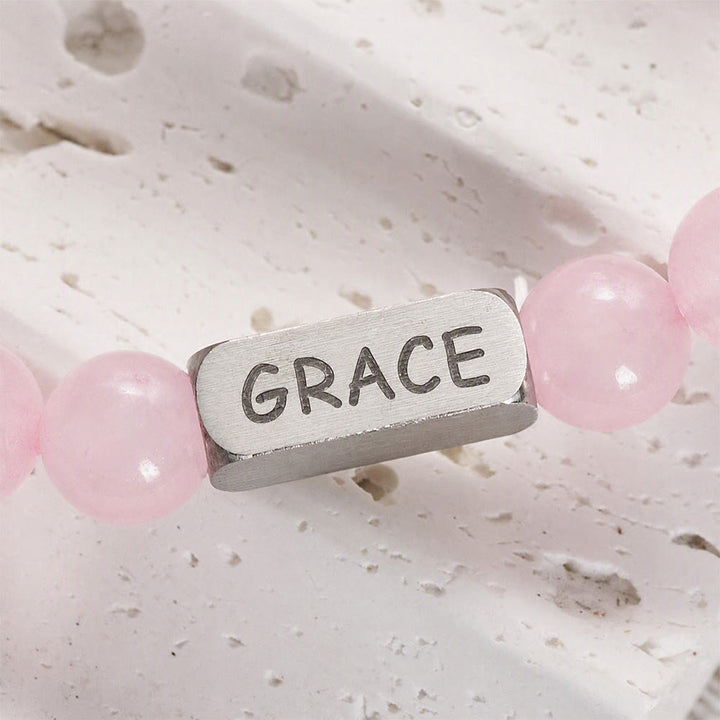 SolaceBeads Rose Quartz Bracelet: Grace‑Inspired Engraved Daily Faith Reminder - image 3