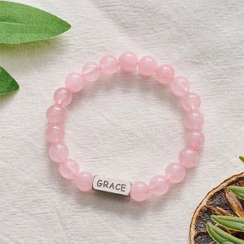 SolaceBeads Rose Quartz Bracelet: Grace‑Inspired Engraved Daily Faith Reminder - image 5