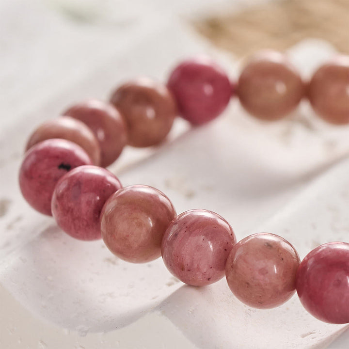 SolaceBeads Rhodonite Bracelet: Grace‑Filled PEACE Engraved Faith Bracelet - image 4