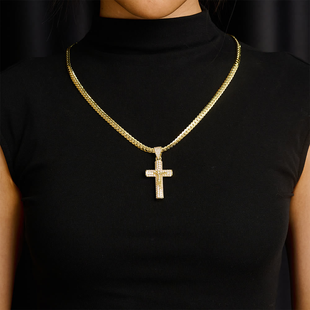 SolaceBeads Iced Crucifix Necklace &amp; Pendant: Faith For Your Daily Spiritual Journey - image 1