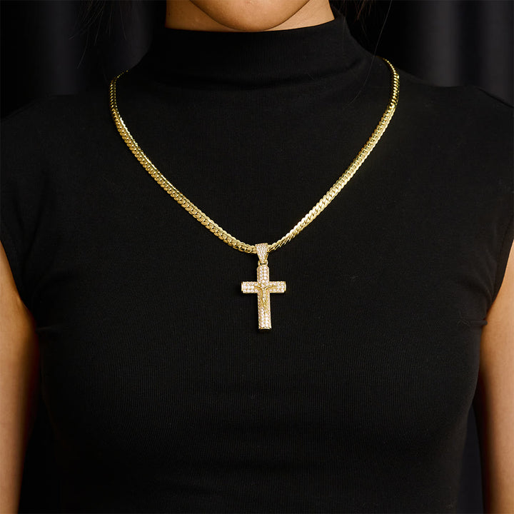 SolaceBeads Iced Crucifix Necklace &amp; Pendant: Faith For Your Daily Spiritual Journey - image 1