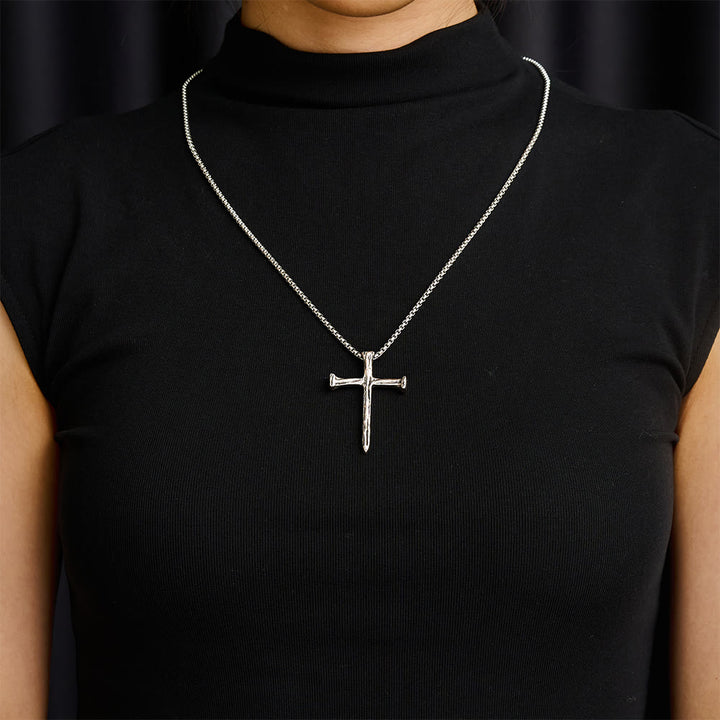 SolaceBeads Nail Cross Necklace &amp; Pendant: Anchored in Faith for Daily Prayer - image 1