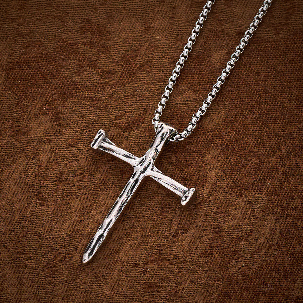 SolaceBeads Nail Cross Necklace &amp; Pendant: Anchored in Faith for Daily Prayer - image 2